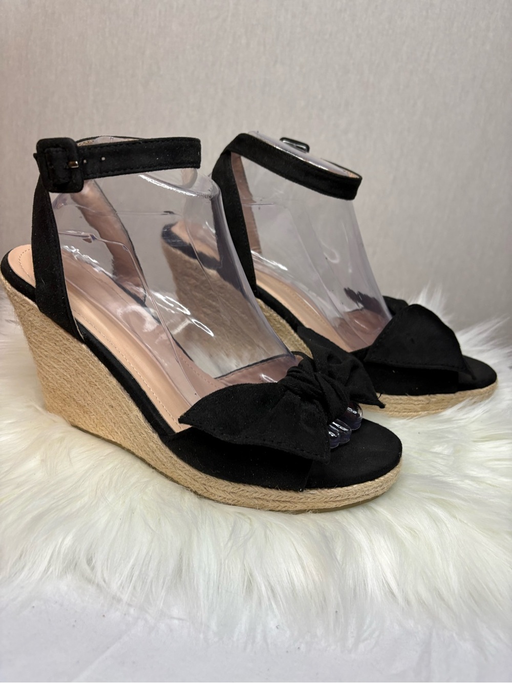 Target Black Bow Espadrille Wedge Sandals - Women